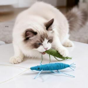 New Woolen Prawn Cat Toy Contains Catnip Simulated Insects To Play with And Entertain Cats Chew Toys A Toy That Drives Cat Crazy