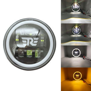 7 inch Motorcycle Headlight LED Lights Halo DRL Lamp For Royal Enfield Himalayan 400 411 650 350 Cafe Racer 7" Moto headlight.