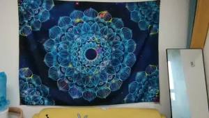 ผ้าแขวน Mandala สำหรับเช่าผ้าตกแต่งผนังผ้าปูโต๊ะ B & B พรมโบฮีเมียนผ้าพื้นหลังแปลกใหม่