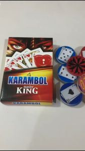 Biji Karambol Tebal 4 mm Motif Kartu Remi Master King / Random | Koin Krambol Satu Lapis Original | Keping Kerambol 4mm | Coin Carambol Carrom Games