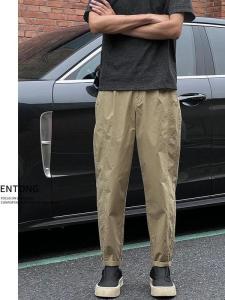 Quần Dài Nam Mùa Hè Mỏng Thoáng Khí Quần Dài Ống Rộng Phong Cách Mỹ Cổ Điển Quần Dài Harajuku Cotton Nguyên Chất Quần Dài Thường Ngày