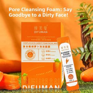Difan Man Carrot Bubble Mask Hydrating Moisturizing Acne Treatment Brightening Skin Care Formula Facial Treatment Mask