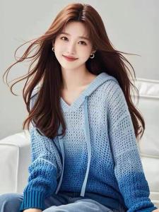 ดาลา ลัง ไล่โทนสีบล็อก มีฮู้ด เสื้อผ้าถัก ผ้าขนสัตว์ 100 แขนยาว คอกลม ความยาวปกติ หวาน สไตล์ ผู้หญิง เสื้อสเวตเตอร์