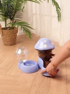 ชามรูปเห็ดน่ารัก ชามให้อาหารแมว ชามให้น้ำแมว ชามรูปเห็ด เครื่องให้อาหารสัตว์เลี้ยง ชามข้าวชามน้ำ ชามอาหาร หมา แมว