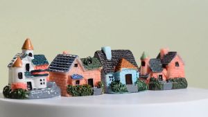 Mô hình tiểu cảnh nhà biệt thự trang trí terrarium sen đá xương rồng