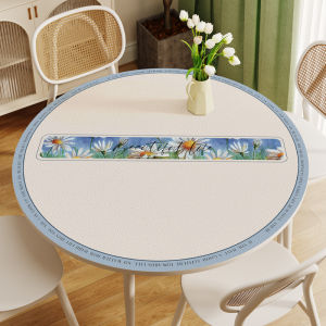 ผ้าคลุมโต๊ะทานอาหารทรงกลมแบบนิ่ม กันน้ำ กันน้ำมัน กันความร้อน สไตล์โมเดิร์นเรียบง่าย ผ้าคลุมโต๊ะกาแฟ ผ้าคลุมโต๊ะแบบนิ่ม ผ้าคลุมโต๊ะแบบนิ่ม