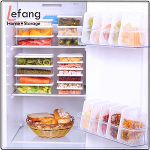 Lefang Fridge Storage Food Grade Safe Food Storage Containers Stackable Refrigerator Freezer Organizer Fresh Keeper Container with Vented Lid