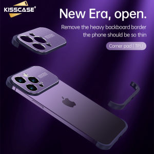 Kisscase Miếng Đệm Kim Loại Cạnh Cho Iphone 13 12 14 Pro Max Cộng Với Sang Trọng cửa sổ lớn máy ảnh lớn Điện Thoại Kim Loại Góc Pad Bìa Trường Hợp khung bảo vệ nhãn dán thanh hãm xung Vỏ chống sốc bảo vệ