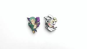 Bandai | One Piece Roronoa Zoro Briefcase Badges Hard Enamel Pin Men Lapel Pins for Backpack Brooch for Clothes Accessories Gifts