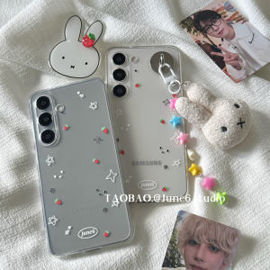 เคสโทรศัพท์ June6 Studioins รูปหมูน่ารัก ลายสตรอเบอร์รี่ ลายมิเฟอร์ ขนาด A55 สำหรับ Samsung S25 Ultra ลายใหม่ ใส นุ่ม สำหรับ S24 สาว S22 Ultra ใหม่