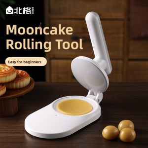 Home Use Hand Press Style Mooncake Skin Pressing Tool Chinese Style Baking Tools Ice Skin Mooncake Mold Non-Stick Easy to Clean