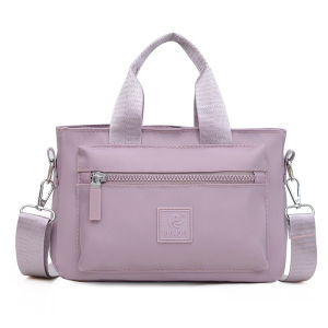 Womens Canvas Oxford Cloth Handbag with Compartment Casual Crossbody Bag Artistic National Style Daily Use Shoulder Bag