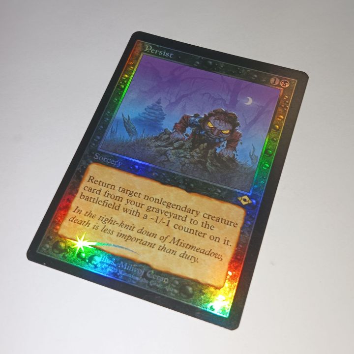 MTG Card Foil PERSIST Magic the Gathering Trading Card Game Black | Lazada  PH