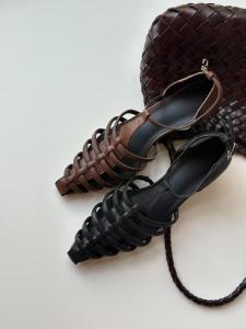 CAIZINI | Retro Hollow-out Roman Style One-strap Sandals