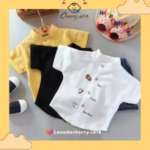 Set Kemeja Alfon Bear 212 EBV/Setelan Kemeja Bayi Laki-laki/Setelan Kemeja Anak Laki-Laki Lengan Pendek celana softdenim