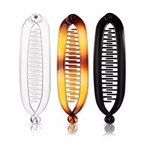 1/3PCS Banana Hair Clip Barley Twist Comb Clamp Grip 15CM New Clamp Grip Fish Banana Clips Women Hair Accessory