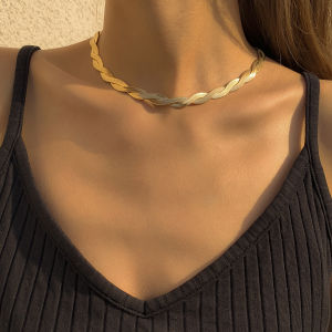 Ingemark | Ingemark Vintage Simple Metal Irregular Choker Necklace for Women Elegant Trendy Adjustable Clavicle Chain 2026 New Year Jewelry