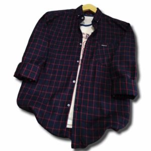 kemeja flanel pria/wanita lengan panjang kotak kotak