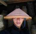 Topi Caping Petani Bahan Kulit Bambu. 