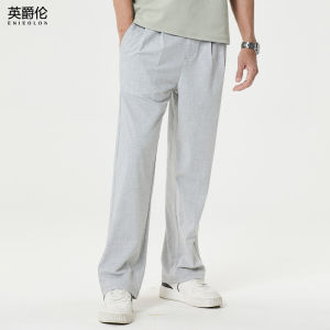 Enjeolon | Old Money Style Double Crease Straight Leg Pants