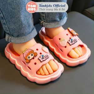 [Dép bé gái 2 đến 5 tuổi] Dép lê bé gái hình công chúa dễ thương đế đép chống trơn trượt ôm sát theo bàn chân bé