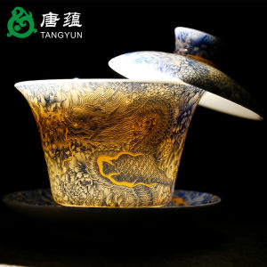 Cốc Trà Cỡ Lớn Bằng Sứ Cao Cấp Có Nắp Lá Pha Trà Bằng Ngọc Bích Yuzhu Bộ Trà Gongfu Dùng Tại Nhà Cốc Trà Đơn Lẻ