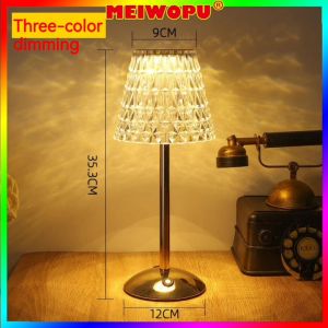 Ins Crystal Table Lamp Bar Bedroom Study Desk Lamp Retail and wholesale Living Dining Room Rechargeable Portable Light