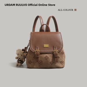 URCDN RDALVO | Retro Plaid Embroidery Womens Backpack