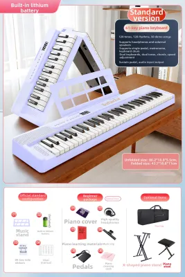 BEETHOSTAR | Foldable Weighted-key Electronic Piano 61 Keys