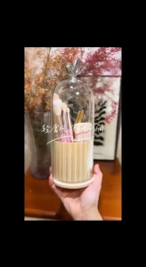 Tempat Kuas Rias Estetik Berputar 360° Dengan Tutup Tempat Kotak Penyimpanan Organizer Kosmetik Sendok Mewah Brush