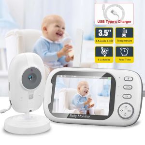 3.5 Video Baby Monitor 2.4G Mother Kid 2 Way Audio Talk Night Vision Security Cameras Video Surveillance Cam With Temperature