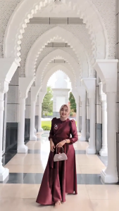 Dress Kondangan Satin Salsa Long Dress Gaun Pesta Bridesmaid Terbaru 2025 Modern Elegant Busui