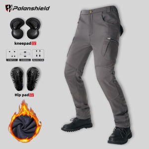 Winter Warm Motorcycle Pants Waterproof Windproof with Built-in Knee Protection Motorbike Trousers Thickened for Riding Safety