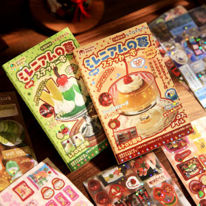 Vintage Dream Journal Japanese Ins-style Dessert Die-Cut Film Sticker Book DIY Handbook/Scrapbook Nostalgic Creative Material