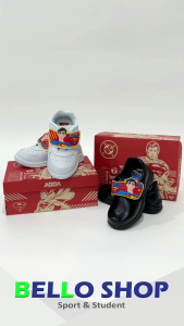 รองเท้านักเรียน ADDA ลาย ซูเปอร์แมน หนังดำ superman รุ่นใหม่ มีไฟ