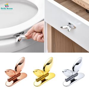 Bella Room's Innovative Handle Holders: 2/4Pcs Multifunctional Leaf Shape Plastic Handle Holder Non-contact Toilet Seat Lifter Self Adhesive Cabinet Handle