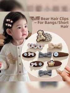 Cute Bear Bow Clip Autumn Winter