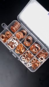Ring Plat 200 Pcs Ring baut Tembaga Copper Washer Repair Box - Oring200