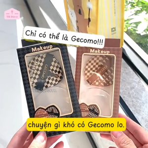Mút tán phấn nền và cushion Gecomo phiên bản caro chess play bàn cờ cao cấp kèm hộp đựng