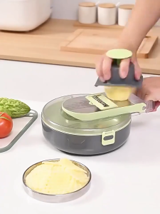 9 In1 Multifunctional Vegetable Cutter With Drain Basket Slicer Multifunctional Radish Scraper