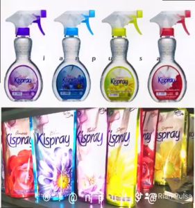 KISPRAY Pelicin Pakaian Pewangi Setrika Pelembut Gosokan Anti Apek Rapika Penghilang Bau Baju Celana Sofa Karpet Gorden Jok Pengharum Serbaguna Spray Refill