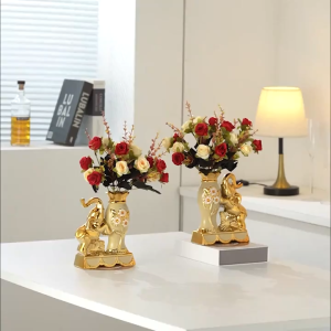 European style elephant ceramic vases living rooms decorations flower arrangements creative indoor furnishings