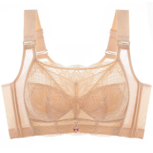 Large Size Wireless Bra Prevents Sagging And Side Fatigue Full Cup Lace Design Youthful Womens Underwear Comfortable Cotton