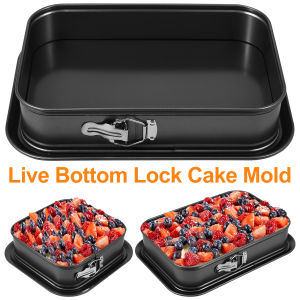 Removable Bottom Cheesecake Baking Pan Carbon Steel Cakes Molds Rectangle Cake Pan Bakeware Non-Stick Metal Bake Mould