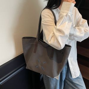 New 7.8 Huaxi Home Embroidered Tote Bag Womens Large Capacity Single Shoulder Handbag Korean Style Casual Canvas Bag