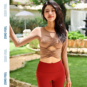 เสื้อกั๊กโยคะแขนยาว Ebb ระบายอากาศได้ดี น้ำหนักเบา ใส่สบาย สำหรับผู้หญิง ฤดูใบไม้ร่วง 2024 ผ้าไนลอน ดูดซับเหงื่อ แห้งเร็ว ยืดหยุ่นสูง กระชับสัดส่วน