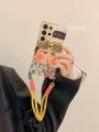 Samsung S25 Ultra Phone Case Full Cover Spring New Model Women's Handheld Lanyard Cord TPU Cute Cartoon Korean Style. 