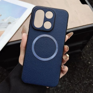 Luxury Lychee Leather Texture Magnetic Phone Case For OnePlus 15 13T 13S For Magsafe Soft TPU Bumper Shockproof Protector Cover