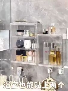 Magnetic Dustproof Cup Display Case Kitchen Storage Rack Cup Holder Tea Bag Desk Organizer