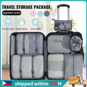 7 In 1 Travel Organizer Set Packing Storage Bag Waterproof Zip Lock Pouch Luggage Shoe Bag Travel Organizers and Pouches